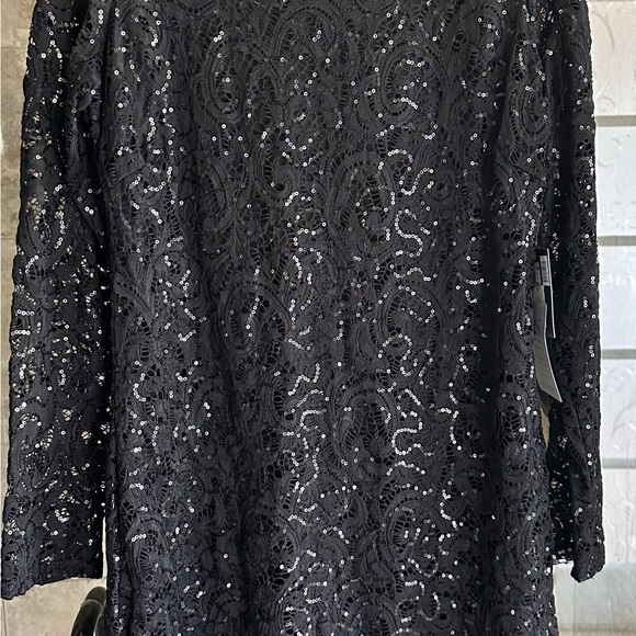 Black Sequined Cocktail Christmas Party Dress - Picture 4 of 10